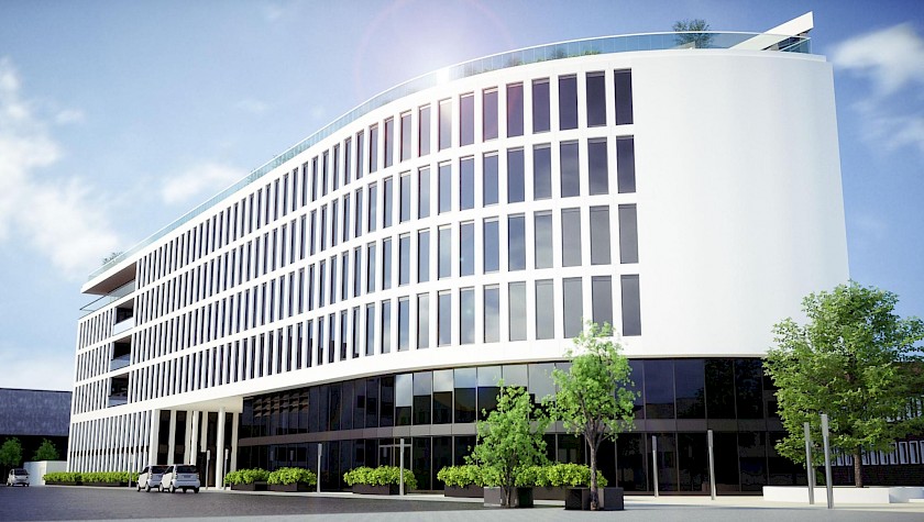Die Form gibt der innovativen Büroimmobilie Ihren Namen: The Ship in Köln | Bildquelle: shipcologne.com
